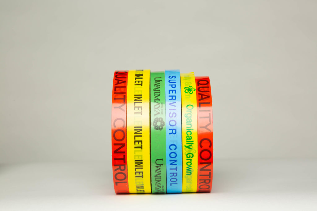 Tape Ordering Tips for PVC TAPE with custom print shown