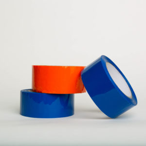 Non-Printed Tape/Hot Melt or Acrylic Adhesive 3 rolls 2 blue and one orange